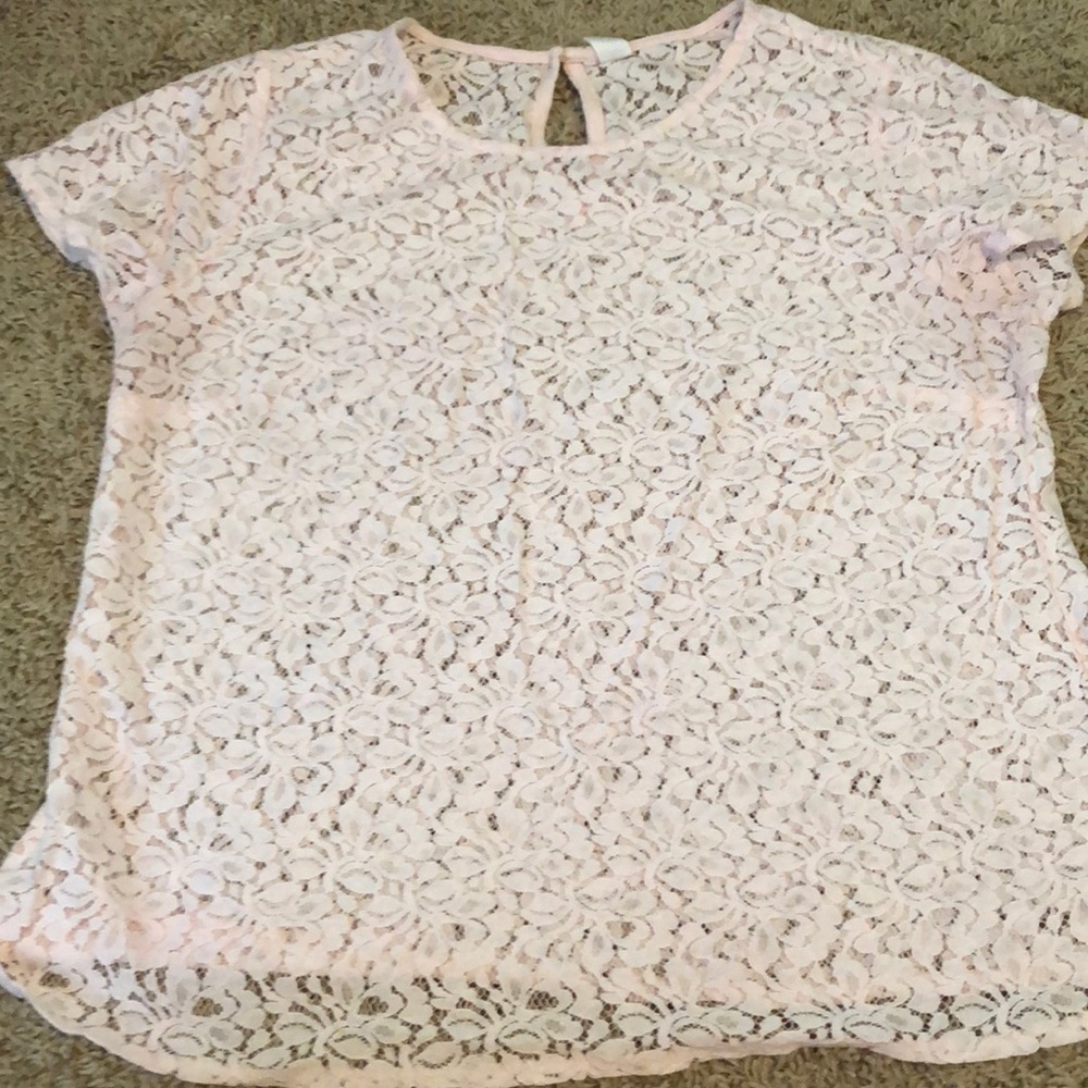 Lace pink shirt